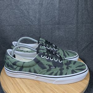Vans Men's Green Camouflage Sneakers